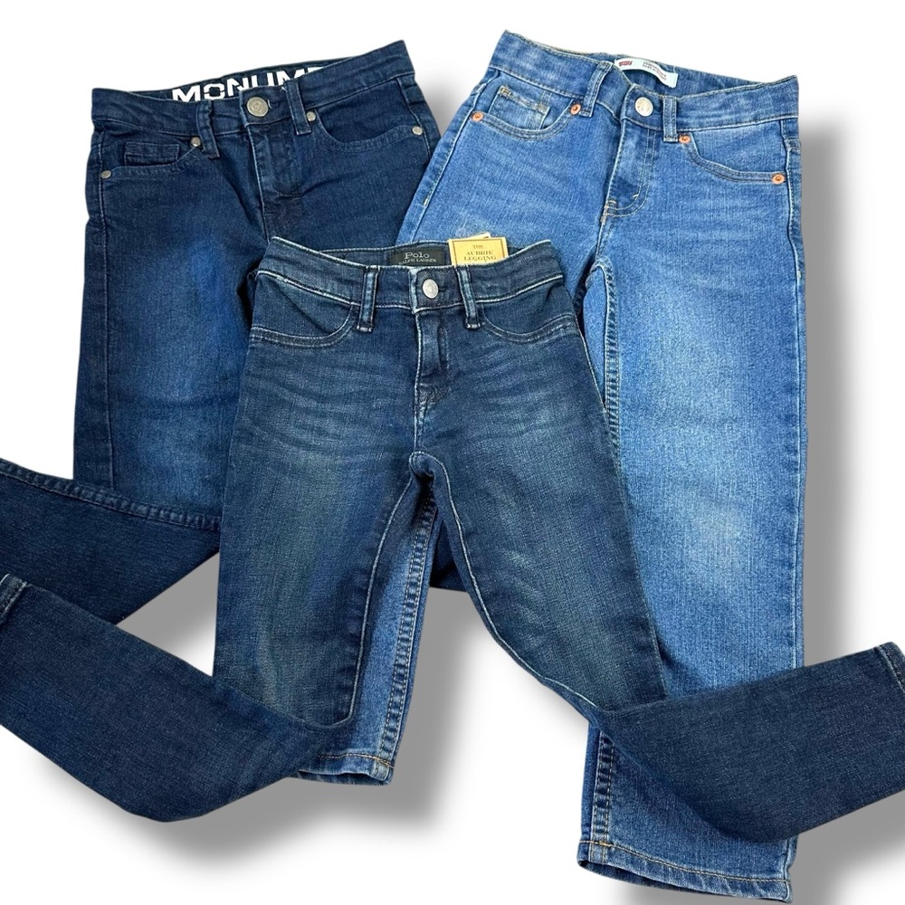 Girls Size 5 Mixed Jean Bundle Levi's Ralph Lauren Unite Casual Closet Staples